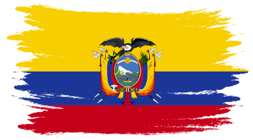 Bandera Ecuador Acuarela